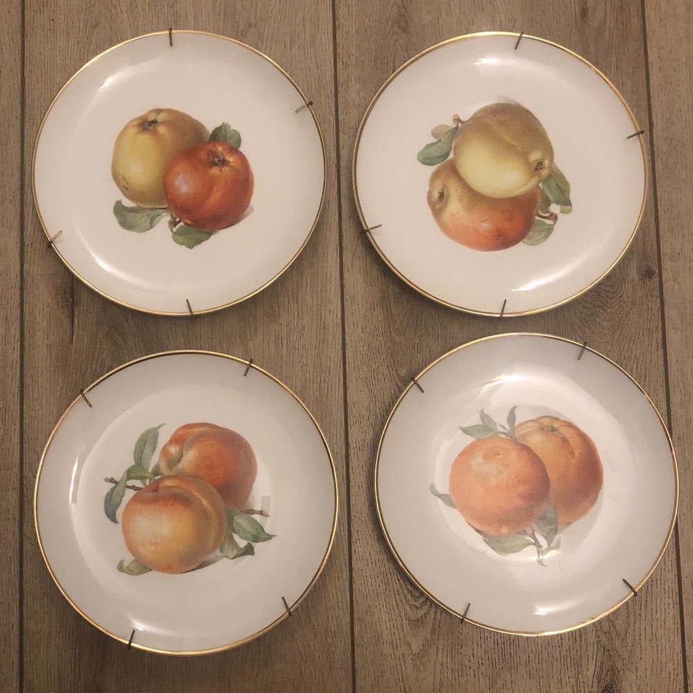 Hutschenreuther Selb Barvia 8 inch salad plate with gold trim. Perfect shape